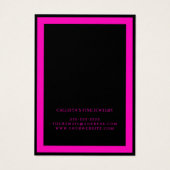 Schwarzer Neon Pink Border Curring Ohrring Display (Rückseite)