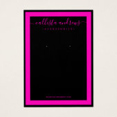 Schwarzer Neon Pink Border Curring Ohrring Display (Vorderseite)
