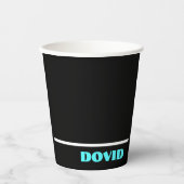 Schwarzer Neonbecher Pappbecher (Vorderseite)