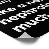 Schwarzer Nephrologe Definition Funny Nephrologie Poster (Ecke)