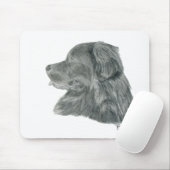 schwarzer Neufundland-Hund Mousepad (Mit Mouse)