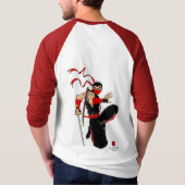 Schwarzer Ninja T - Shirt (Rückseite)