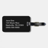 Schwarzer Notenen-Gepäckanhänger Gepäckanhänger (Rückseite horizontal)