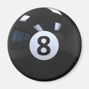 Schwarzer Nr. 8- Billard-Pool-Ball Magnet