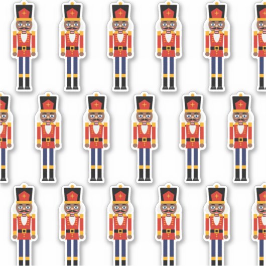 Schwarzer Nutcracker, kundenspezifisch geschnitten Aufkleber (Vorderseite)