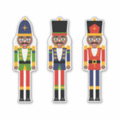 Schwarzer Nutcracker, kundenspezifisch geschnitten Aufkleber (Vorderseite)