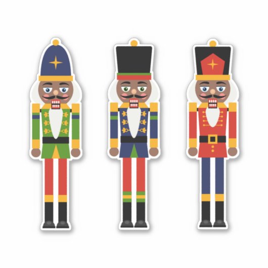 Schwarzer Nutcracker, kundenspezifisch geschnitten Aufkleber (Vorderseite)