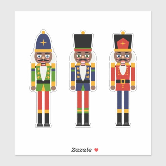 Schwarzer Nutcracker, kundenspezifisch geschnitten Aufkleber (Blatt)