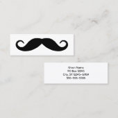 Schwarzer Oberlippenbart mit Griff Mini Visitenkarte (Vorne/Hinten)