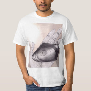 Schwarzer Obsidianstein mit detaillierten Ringen g T-Shirt