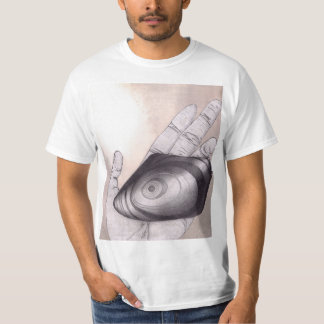 Schwarzer Obsidianstein mit detaillierten Ringen g T-Shirt