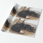 Schwarzer oder Silberfuchs (Vulpes fulvus) Geschenkpapier (Ungerollt)