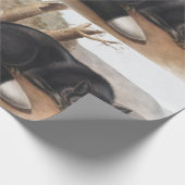 Schwarzer oder Silberfuchs (Vulpes fulvus) Geschenkpapier (Ecke)