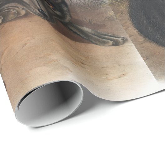 Schwarzer oder Silberfuchs (Vulpes fulvus) Geschenkpapier (Rolleneckpunkt)
