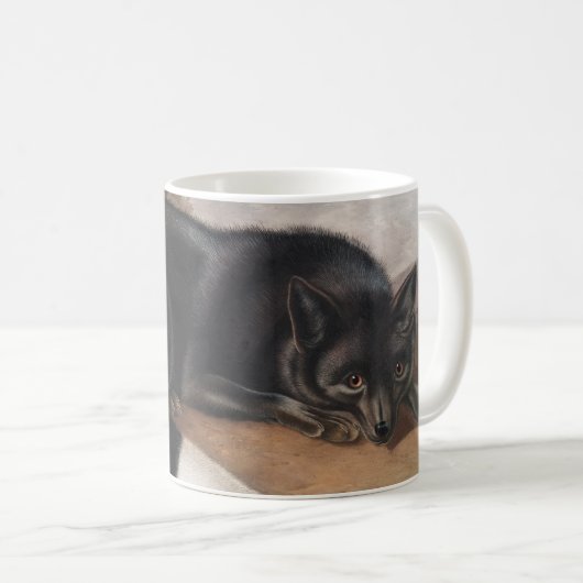 Schwarzer oder Silberfuchs (Vulpes fulvus) Kaffeetasse (VorderseiteRechts)