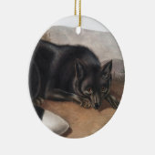 Schwarzer oder Silberfuchs (Vulpes fulvus) Keramik Ornament (Rechts)