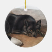 Schwarzer oder Silberfuchs (Vulpes fulvus) Keramik Ornament (Hinten)