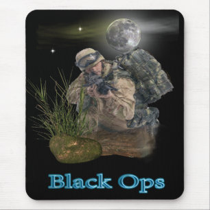 Schwarzer Ohrmuschel Mousepad