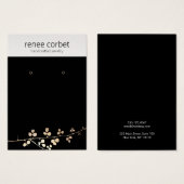 Schwarzer Ohrring-Anzeiger der coolen Goldzweige (Vorne & Hinten)