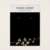 Schwarzer Ohrring-Anzeiger der coolen Goldzweige (Vorderseite)