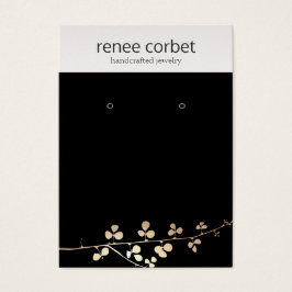 Schwarzer Ohrring-Anzeiger der coolen Goldzweige