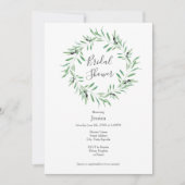 Schwarzer Olive-Kranz Einladung (Vorderseite)