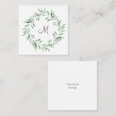 Schwarzer Olive-Kranz Mitteilungskarte (Vorne/Hinten)