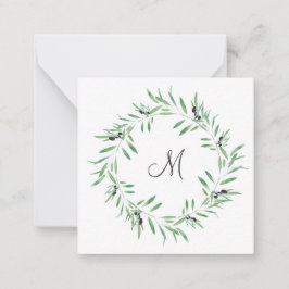 Schwarzer Olive-Kranz Mitteilungskarte