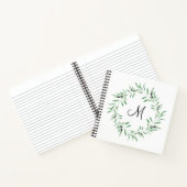 Schwarzer Olive-Kranz Notizblock (Innenseite)