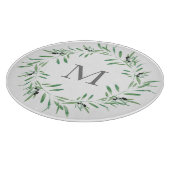 Schwarzer Olive-Kranz Schneidebrett (Ecke)