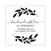 Schwarzer Olive Kreath Custom Modern Typografy Gummistempel (Prägung)