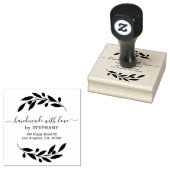 Schwarzer Olive Kreath Custom Modern Typografy Gummistempel (Stempel)