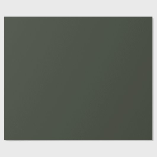 Schwarzer Olive Solid Schlicht Geschenkpapier (Flach)