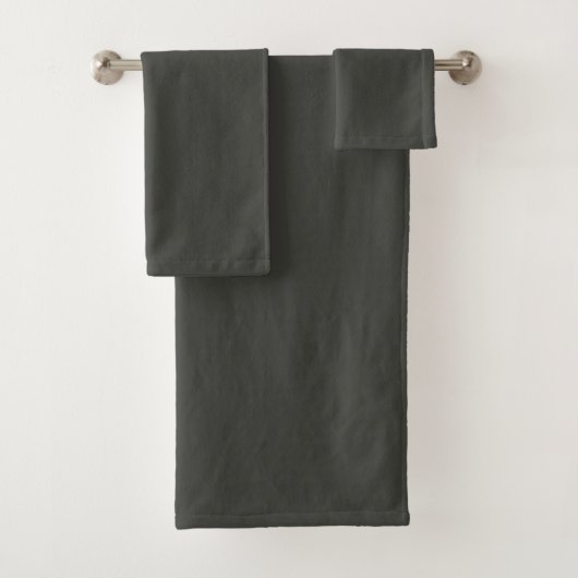 Schwarzer Olivenbaum (feste Farbe) Badhandtuch Set (Insitu)