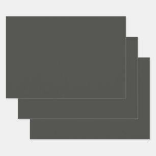 Schwarzer Olivenbaum (feste Farbe) Geschenkpapier Set