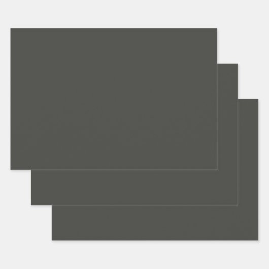 Schwarzer Olivenbaum (feste Farbe) Geschenkpapier Set (Set)