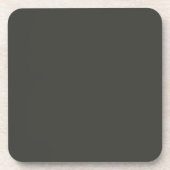 Schwarzer Olivenbaum (feste Farbe) Getränkeuntersetzer (Vorderseite)