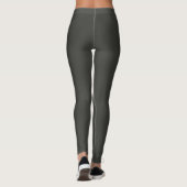 Schwarzer Olivenbaum (feste Farbe) Leggings (Rückseite)