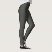 Schwarzer Olivenbaum (feste Farbe) Leggings (Rechts)