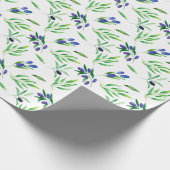 Schwarzer Olivenhain Geschenkpapier (Ecke)