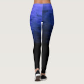 Schwarzer Ombré-Distressed-Textur - Indigo Leggings (Rückseite)