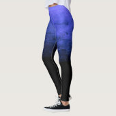 Schwarzer Ombré-Distressed-Textur - Indigo Leggings (Links)