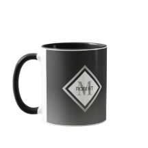 Schwarzer Ombre Silver Marble Mit Monogramm