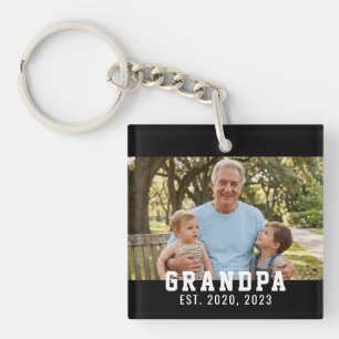 Schwarzer Opa etablierte Foto Schlüsselanhänger