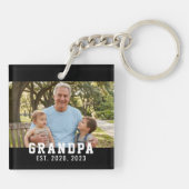 Schwarzer Opa etablierte Foto Schlüsselanhänger (Rückseite)