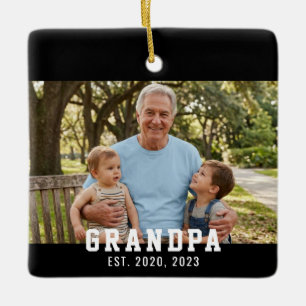 Schwarzer Opa gegründetes Foto Keramikornament