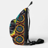 Schwarzer Opal-Tie-Dye, Crossbody Bag (Rechts)