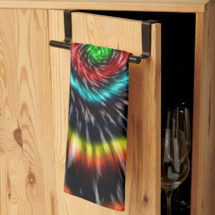 Schwarzer Opal Tie Dye, Geschirrtuch