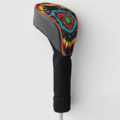 Schwarzer Opal-Tie-Dye, Golf Headcover (angewinkelt)