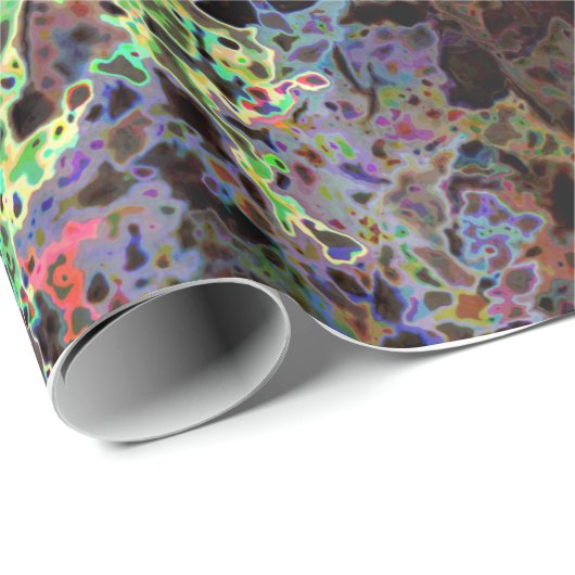 Schwarzer Opalrock Geschenkpapier (Rolleneckpunkt)